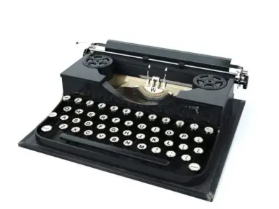 Retro Manual Typewriter 3D model