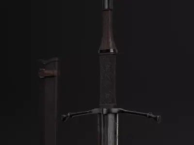 Medieval Knight Sword Low-poly 3D model purchase