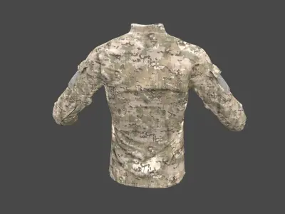 Military Combat Shirt Low-poly 3D model