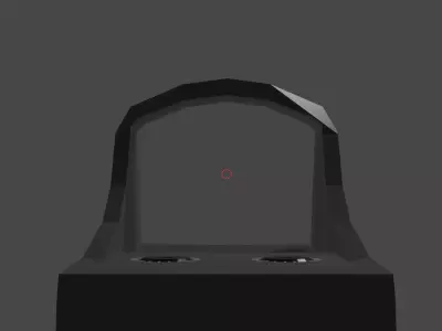 red dot sight low poly Free low-poly 3D model