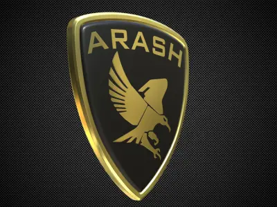 arash logo 3D model by 3dlogoman