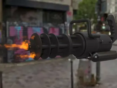 Multi-Barrel Gun 3D model