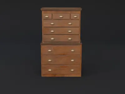 Cabinet Low-poly 3D model shop