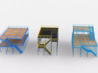 Mezzanine Flooring set 3D model