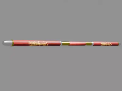 Oriental Dragon Staff 3D model