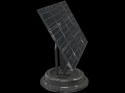 square solar panel 3D model
