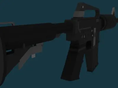 M4A1 Carbine Low-poly 3D model