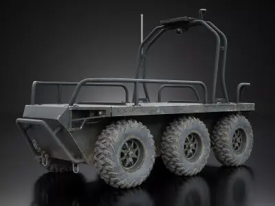 Ratel H UGV Game Ready Low-poly 3D model