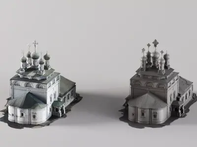 001757 Orthodox Church Building 3D Model Detailed 3D Scan 3D model