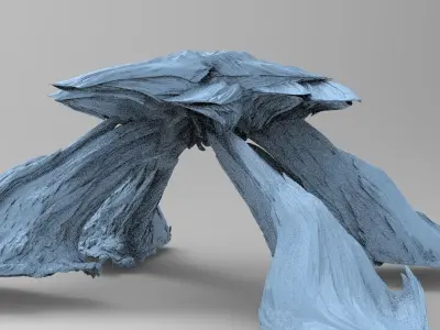 Sci fi Alien Mushroom rock 2 3D model