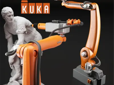 Robot KUKA Low-poly 3D model