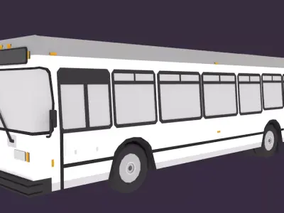 Metro Passenger Bus Low-poly 3D model