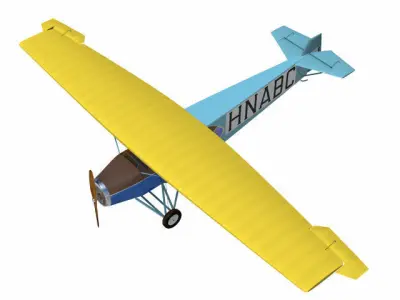 Fokker F II 3D model