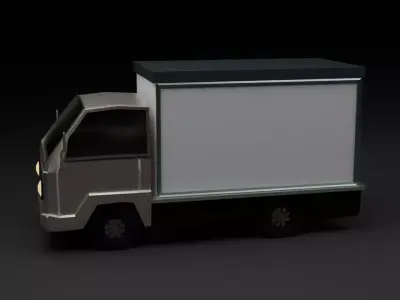 Truck Low Poly Game-ready Low-poly 3D model