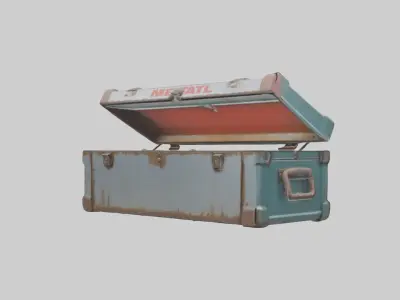 Metal toolbox Low-poly 3D model
