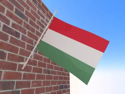 Flag of Hungary 3D model