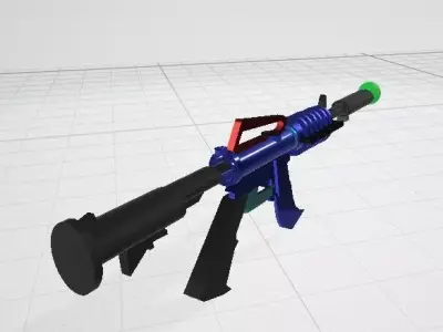 alien gun Low-poly 3D model