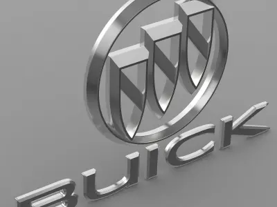 buick logo 3D model by 3dlogoman