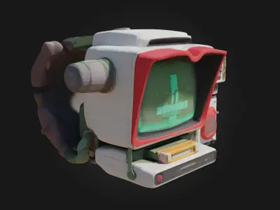Retro Tech Gadget Nostalgic Innovation in Compact Form 3D model