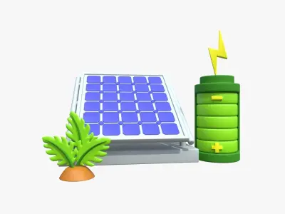 Solar Panel 3D model get