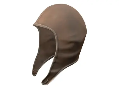 Historic Steampunk Aviation Hat Helmet Low-poly 3D model