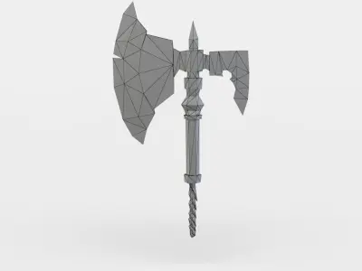 Axe Low-poly 3D model order