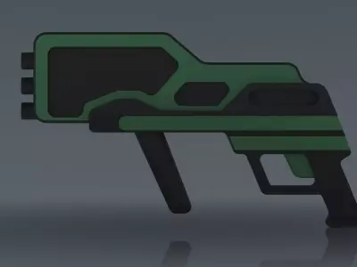 Conceptual Weapon Low-poly 3D model