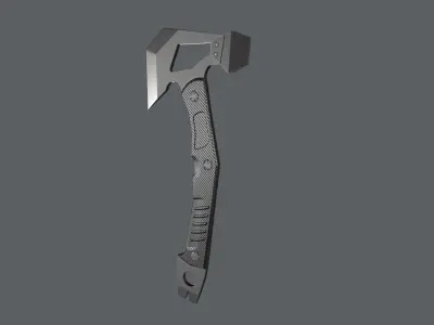 tactical axe Low-poly 3D model get