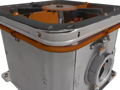 Industrial Metal Box Container Asset 3D model