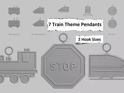Vehicles Trains Pendant Pack Original Blend 3D print model