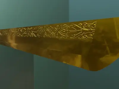 Sword in glass case 3D model