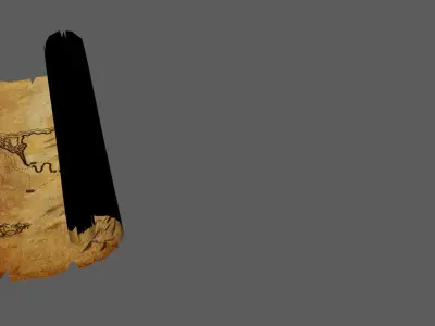 3D rigged map Low-poly 3D model