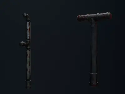 Pipe weapon Low-poly 3D model