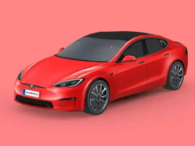 Tesla model S Plaid 2023 Free low-poly 3D model