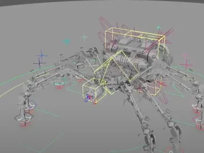 The MechArachnid - Mechanical Spider Rig 3D model