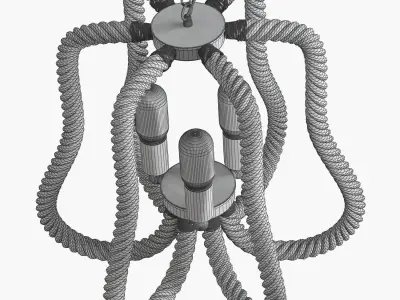 Rope Suspension Lamp 3D model purchase