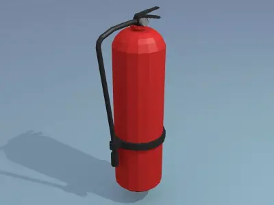 Low poly fire extinguisher Free 3D model