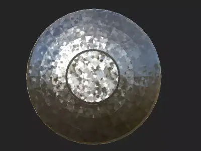 Low-Poly Round Shield Free low-poly 3D model