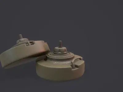 LandMine - Anti-tank - Models and Textures Low-poly Low-poly 3D model