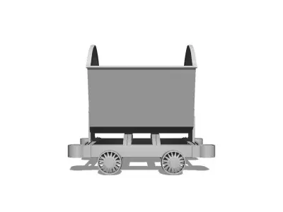 Mine Wagon Low-poly 3D model