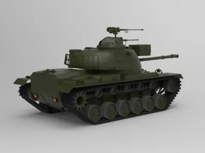 M48 Patton Tank 3D model purchase
