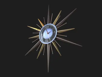 Antique Sun Clock Low-poly 3D model