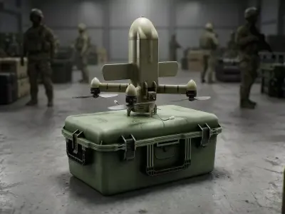 STING air defense interceptor drone with universal case  3D Model Pack