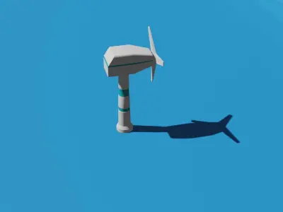 Wind Turbine Free low-poly 3D model purchase