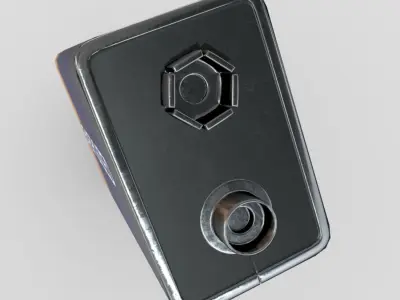 Battery 9V Low-poly 3D model