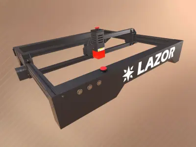 Laser Engraver Low-poly 3D model