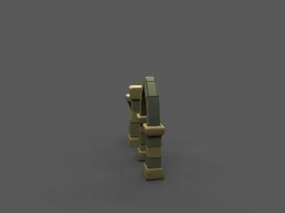 Low Poly Modular Medieval  Low-poly 3D model
