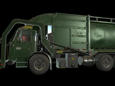 Garbage Truck  Low-poly 3D model