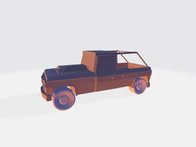 Pickup Truck  Low-poly 3D model
