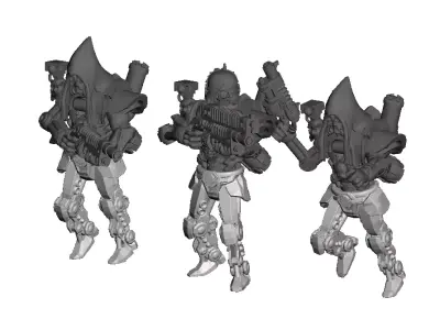 Dark Techno shooters and Vigilants - Extra legs only pack 2 3D print model